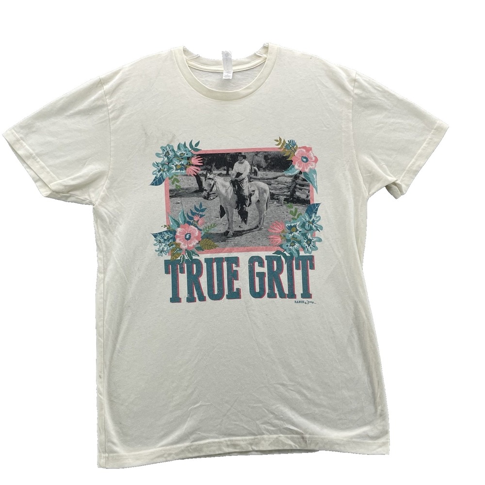 True Grit‎ Western T-Shirt Women's Medium Beige Cowgirl Rodeo Wokwear Outdoors